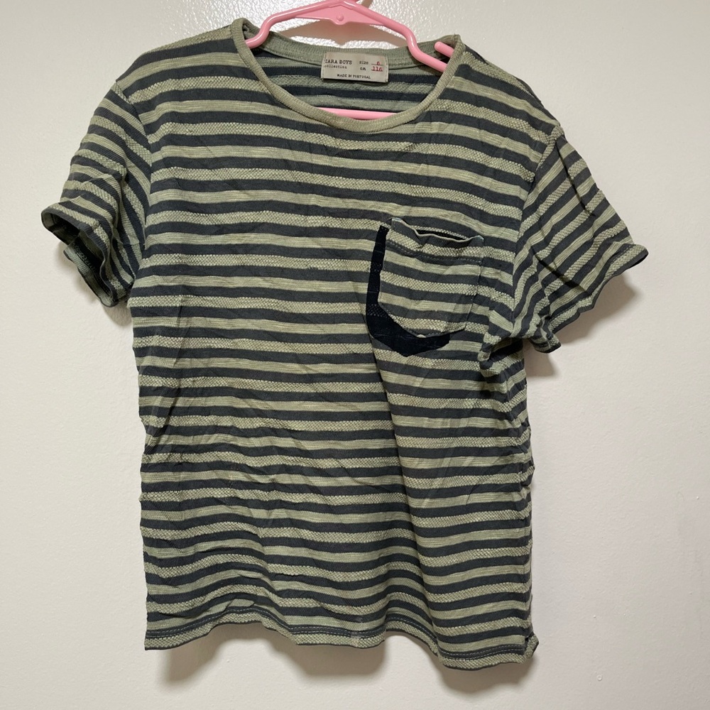 Zara Cream Striped Top